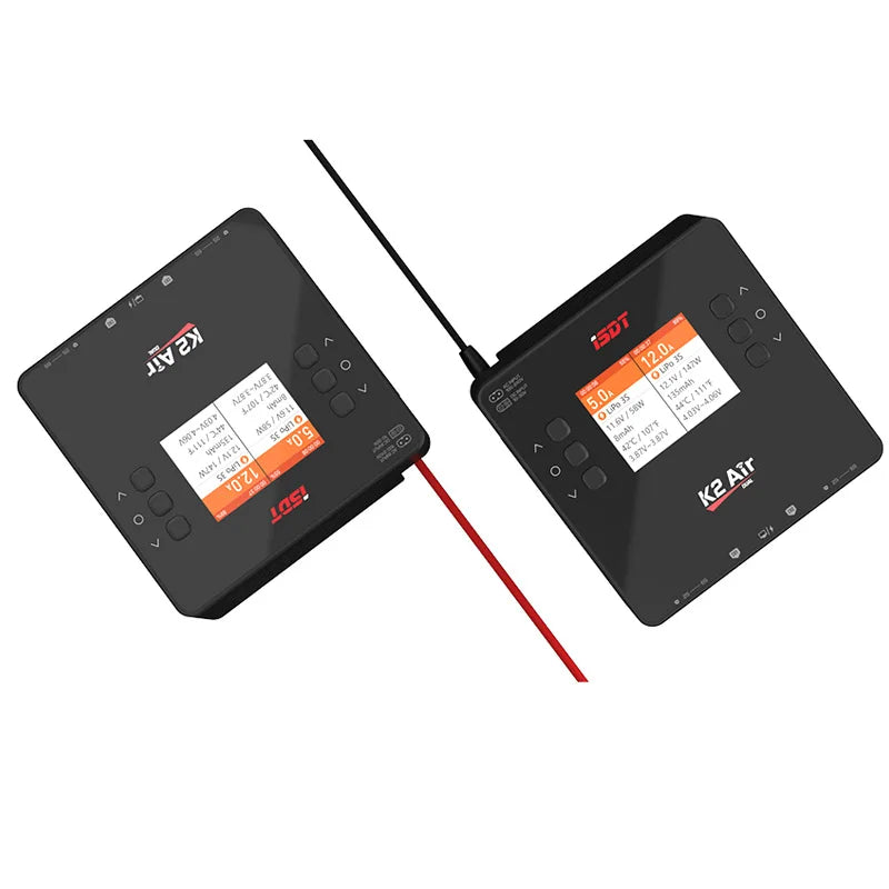 ISDT K2 Air AC 200W DC 500Wx2 20A cargador Lipo de equilibrio de doble canal descargador para batería Lipo NiMh Pb modelo Rc/teléfono inteligente