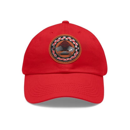 Dad Hat with Leather Patch (Round)