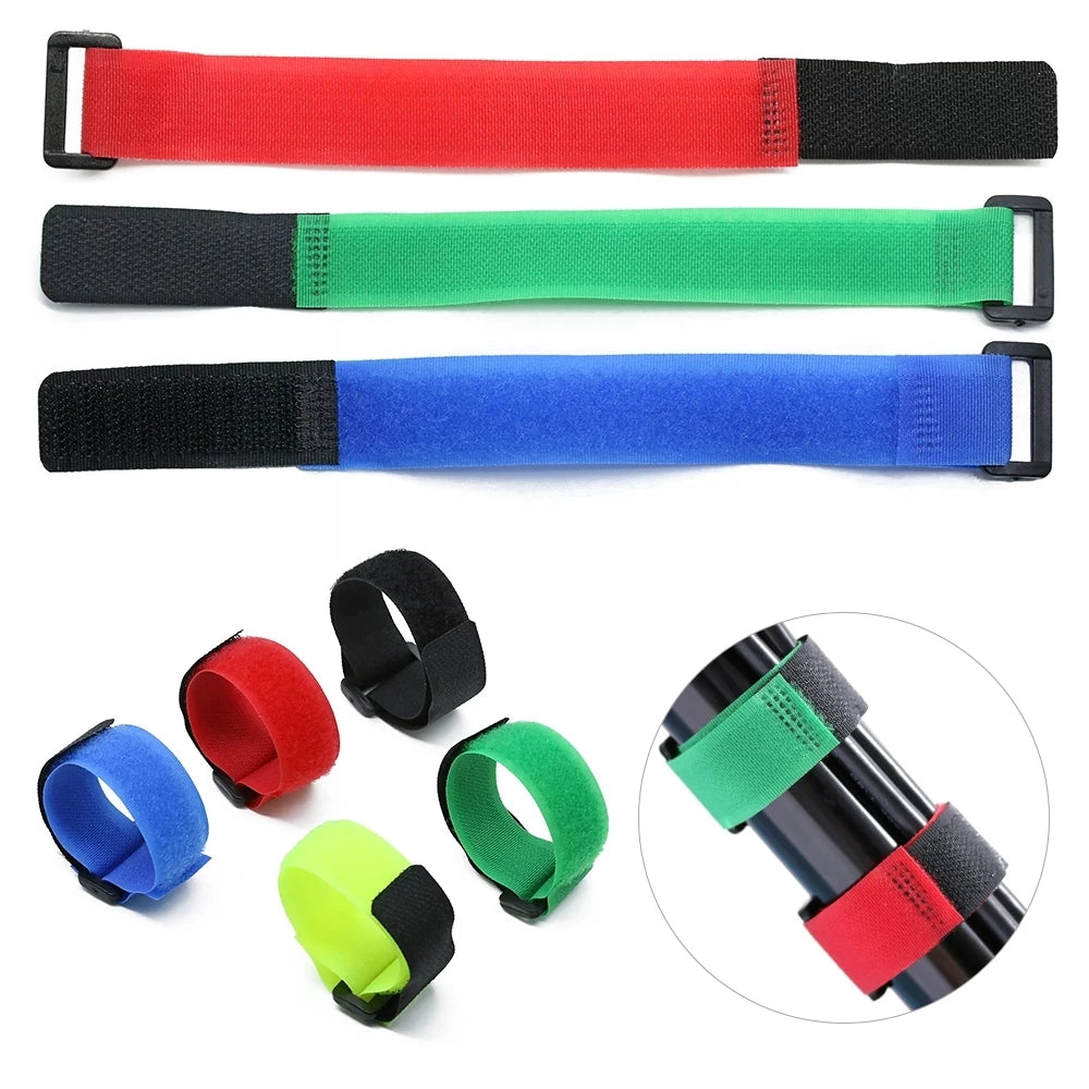 High Quality 25*2cm Lipo Battery Tie Cable Tie Down Strap Colors For RC Helicopter Quadcopter Spart part